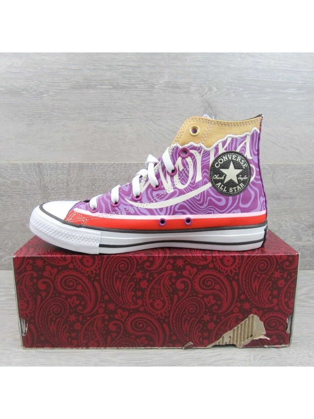 Converse x Wonka CTAS HI Women's Size 8 Pixel Purple White Sneakers NEW - Picture 3 of 14